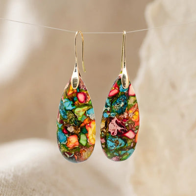 Decisive Jasper Earrings Gold