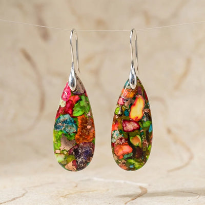 Decisive Jasper Earrings Silver